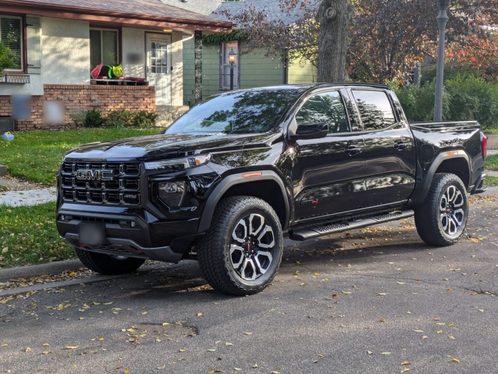GMC Canyon AT4 pickup after undercoating