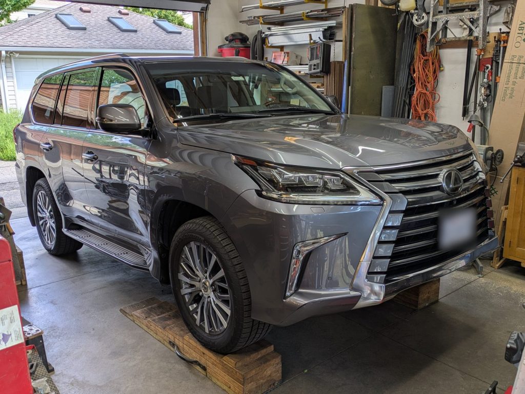 Lexus LX 570 in the shop for undercoating